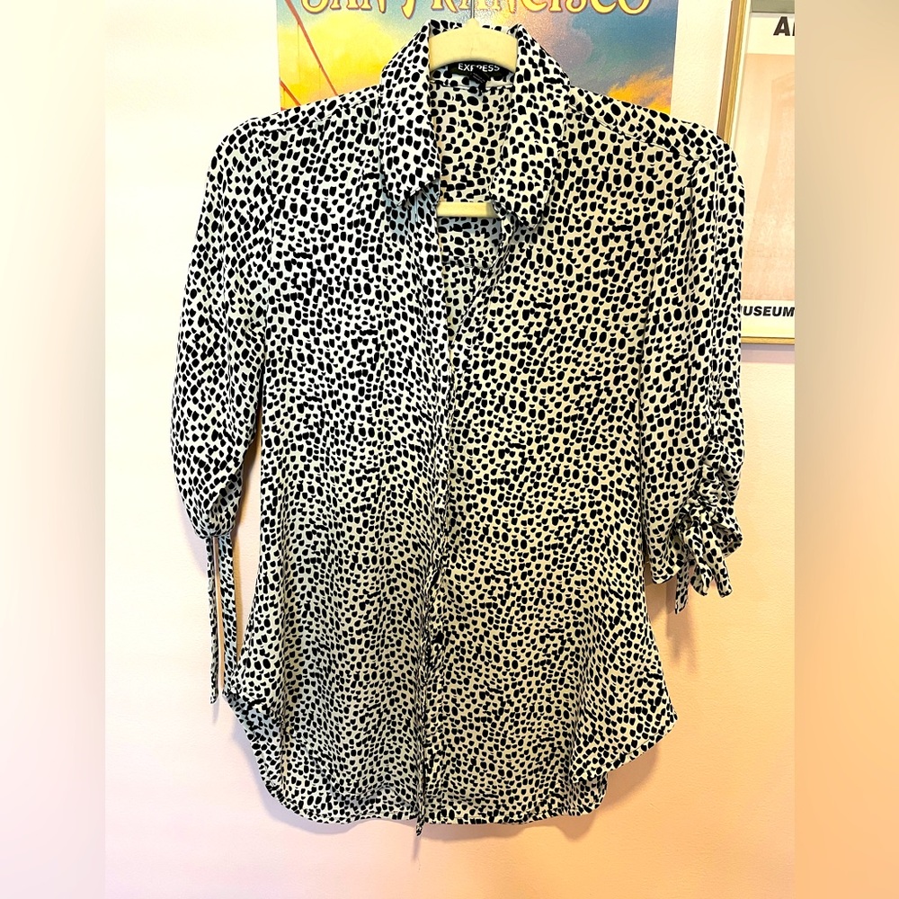Express Spotted Print Blouse S